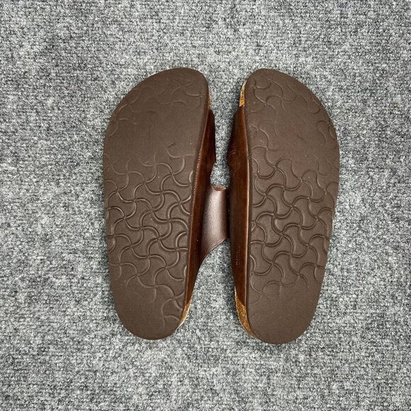 Birkenstock Arizona Sandals Women's Size 8 Brown Leather Buckle Slide Flip Flops - Picture 9 of 11
